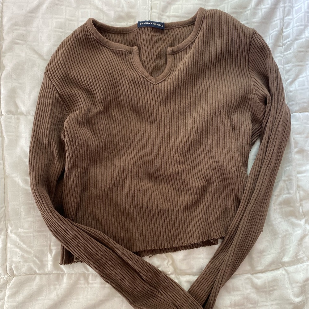 Small brown crop top Brandy Melville